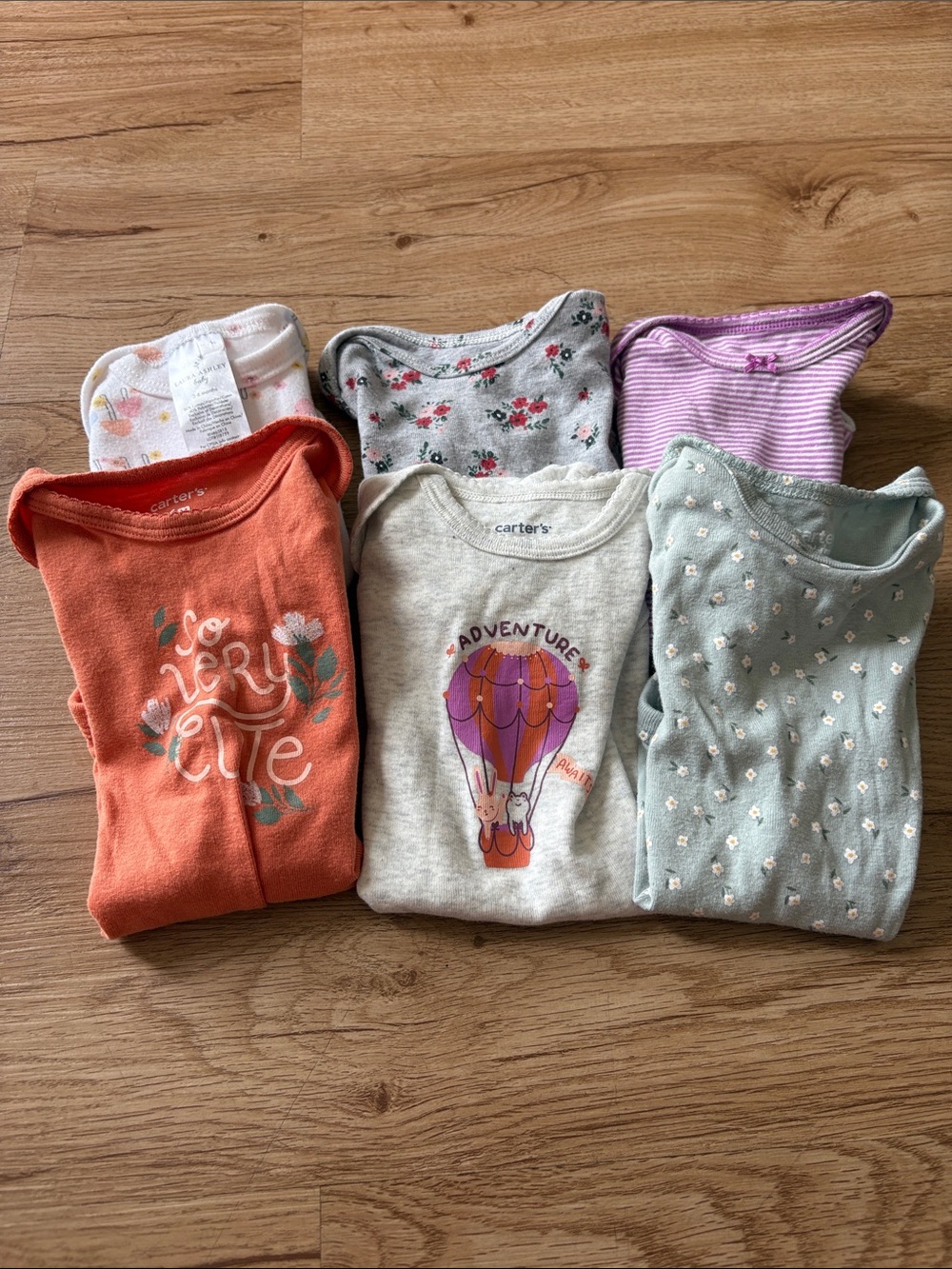 Baby Girls Bodysuit Set - Coral, Gray, Mint, Purple